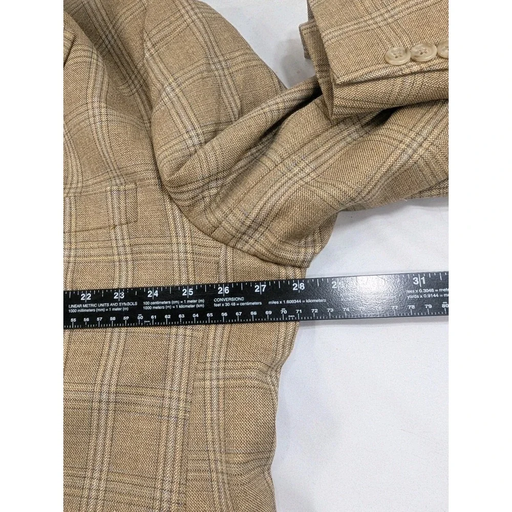 Hart Schaffner Marx Big Long Wool  Blazer Suit Jacket Glenn Check 50PTL  56